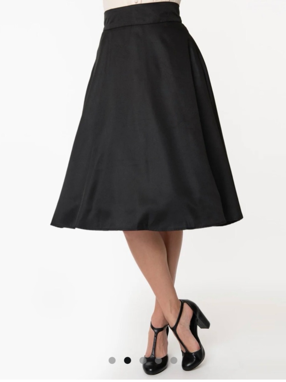 Unique Vintage Black High Waist Vivian Swing 14 New